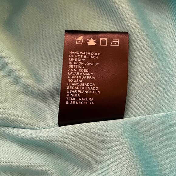 Perceptions New York Sleeveless Turquoise Floral Lace Dress Size Medium - Picture 4 of 5